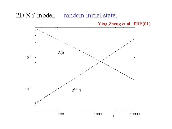 2 D XY model, random initial state, Ying, Zheng et al PRE(01) 