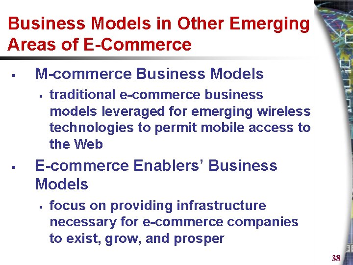 Business Models in Other Emerging Areas of E-Commerce § M-commerce Business Models § §