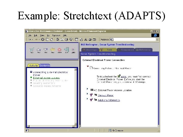 Example: Stretchtext (ADAPTS) 