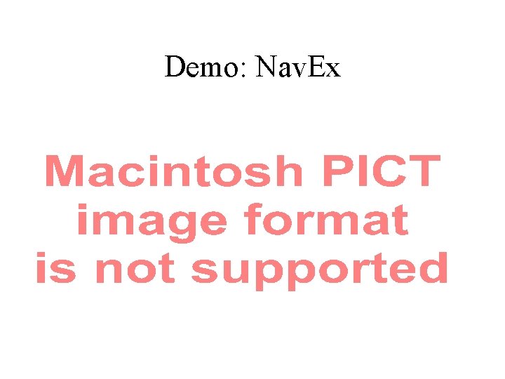 Demo: Nav. Ex 