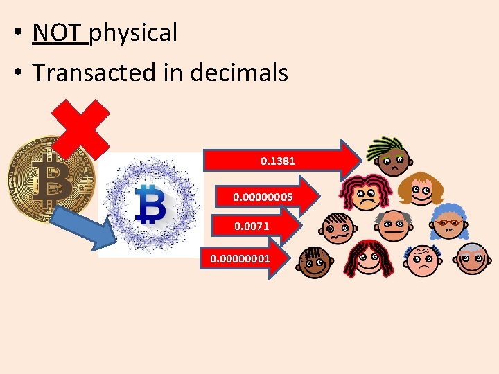  • NOT physical • Transacted in decimals 0. 1381 0. 00000005 0. 0071