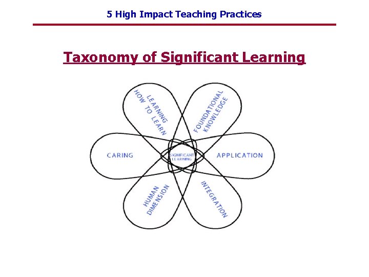 5 High Impact Teaching Practices Taxonomy of Significant Learning 