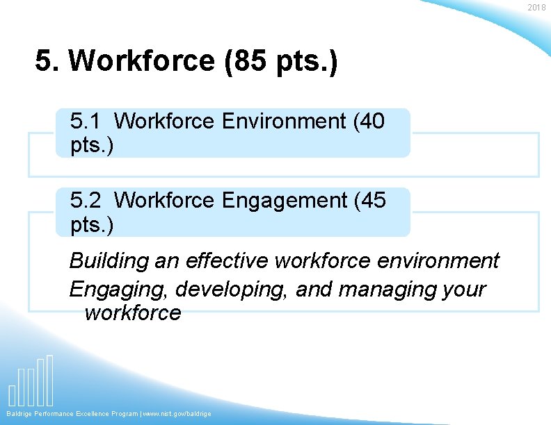 2018 5. Workforce (85 pts. ) 5. 1 Workforce Environment (40 pts. ) 5.