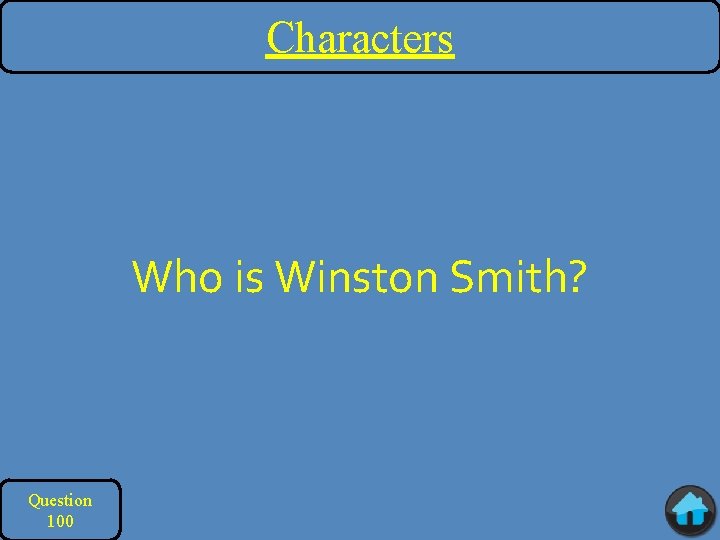 Characters Who is Winston Smith? Question 100 