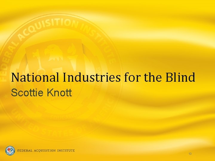 National Industries for the Blind Scottie Knott 13 