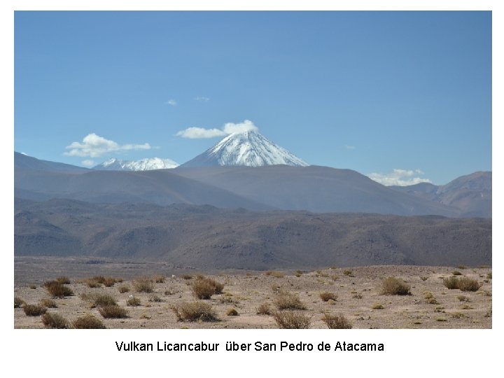 Vulkan Licancabur über San Pedro de Atacama 