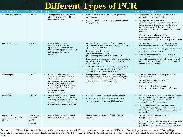 Different Types of PCR 