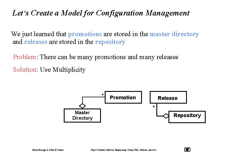 Let‘s Create a Model for Configuration Management We just learned that promotions are stored