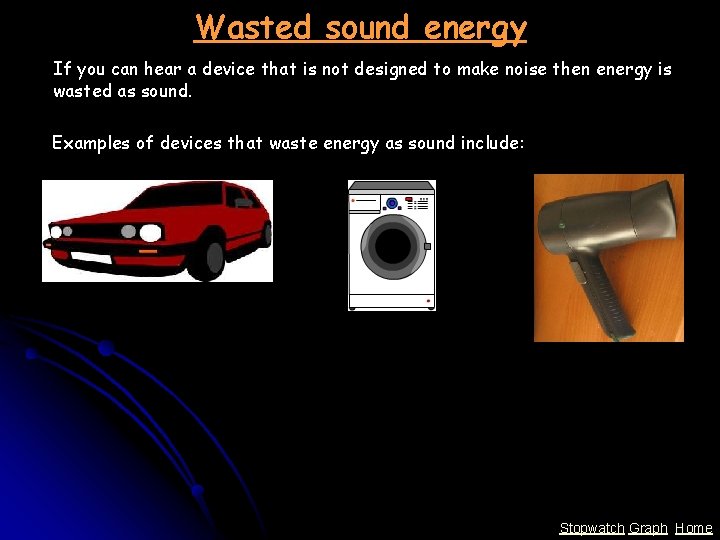 Wasted sound energy If you can hear a device that is not designed to