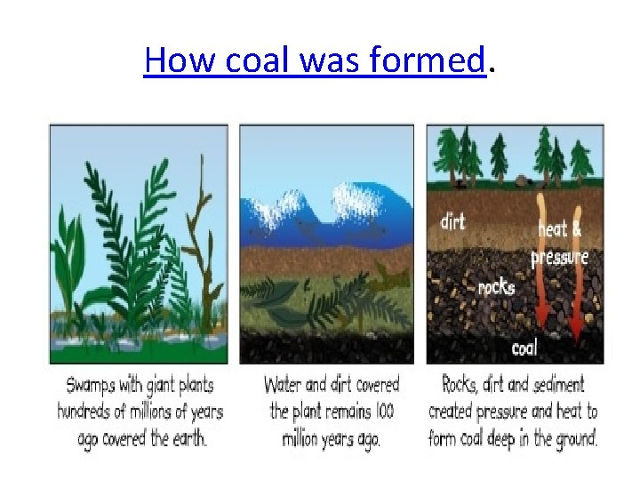 How coal was formed. 