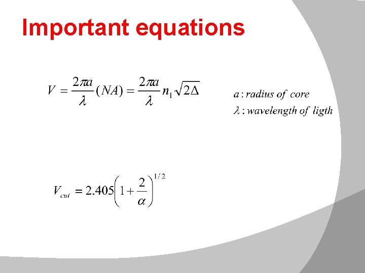 Important equations 31 