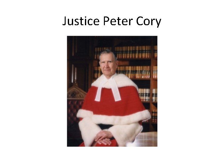 Justice Peter Cory 