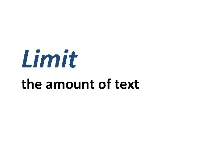 Limit the amount of text 