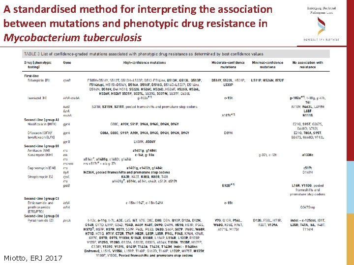 A standardised method for interpreting the association between mutations and phenotypic drug resistance in