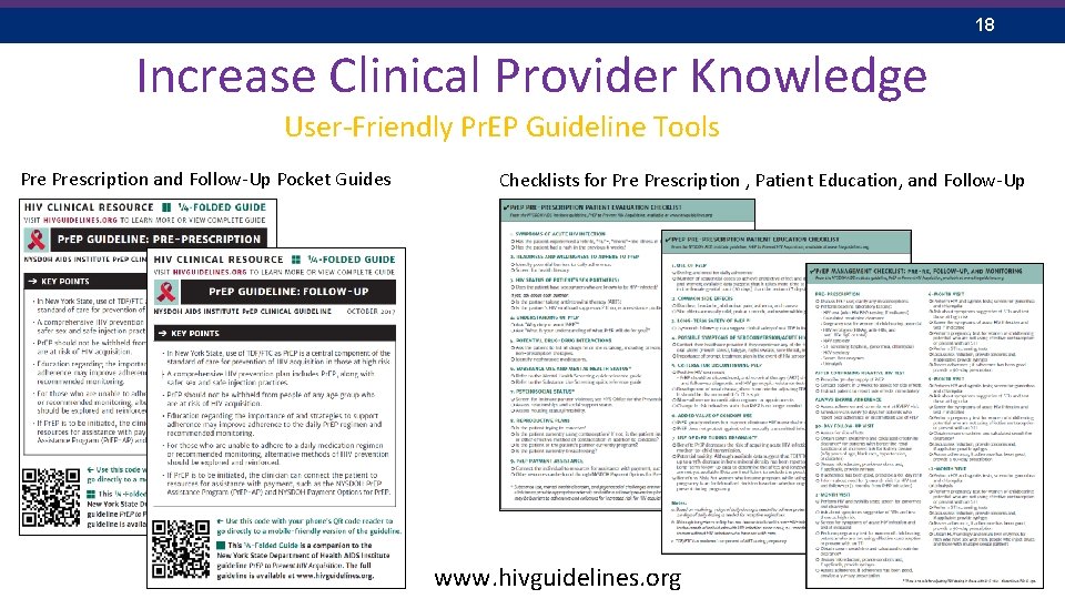 18 Increase Clinical Provider Knowledge User-Friendly Pr. EP Guideline Tools Prescription and Follow-Up Pocket