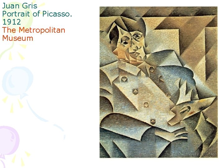 Juan Gris Portrait of Picasso. 1912 The Metropolitan Museum 