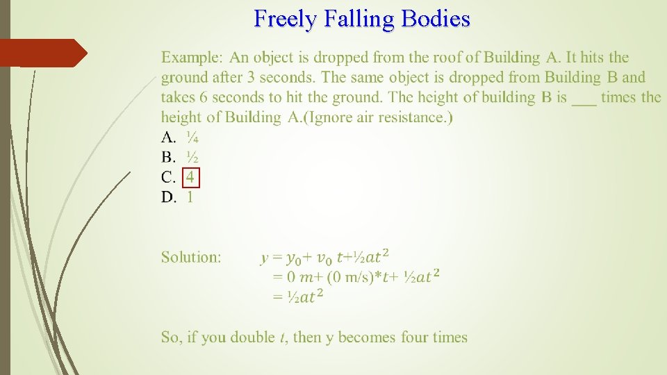Freely Falling Bodies 