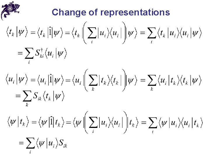 Change of representations 