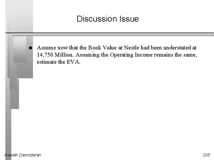 Discussion Issue Assume now that the Book Value at Nestle had been understated at Discussion Issue Assume now that the Book Value at Nestle had been understated at