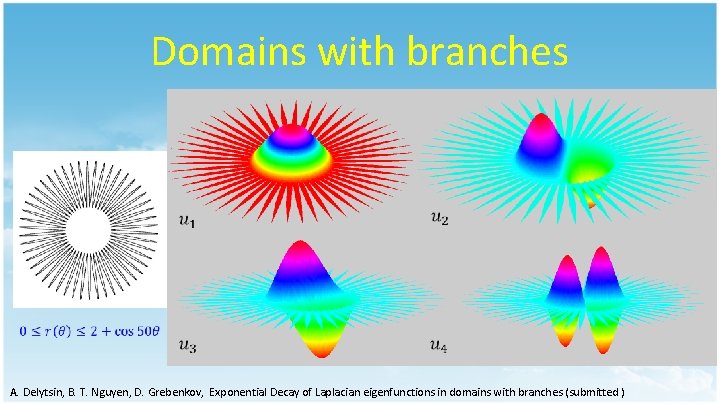 Domains with branches A. Delytsin, B. T. Nguyen, D. Grebenkov, Exponential Decay of Laplacian