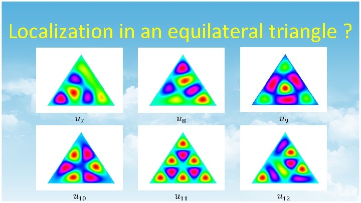 Localization in an equilateral triangle ? 