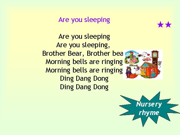 Are you sleeping ★★ Are you sleeping, Brother Bear, Brother bear Morning bells are