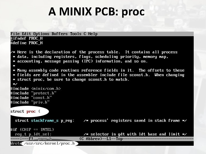 A MINIX PCB: proc 