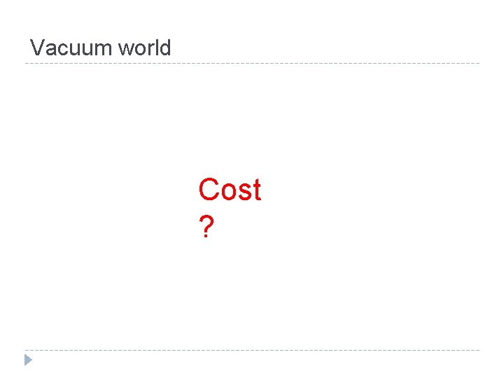 Vacuum world Cost ? 