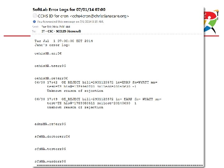  • Error Log Examples 