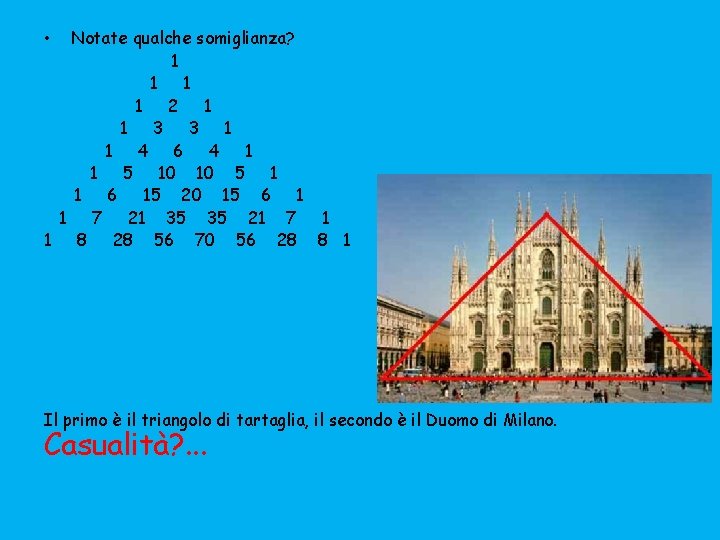 Notate qualche somiglianza? 1 1 2 1 1 3 3 1 1 4 6