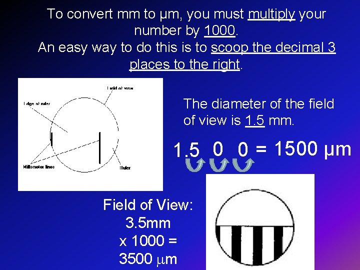 To convert mm to µm, you must multiply your number by 1000. An easy