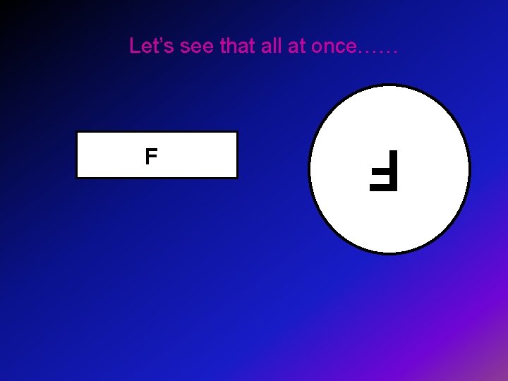 Let’s see that all at once…… F F Let’s see that all at once…… F F