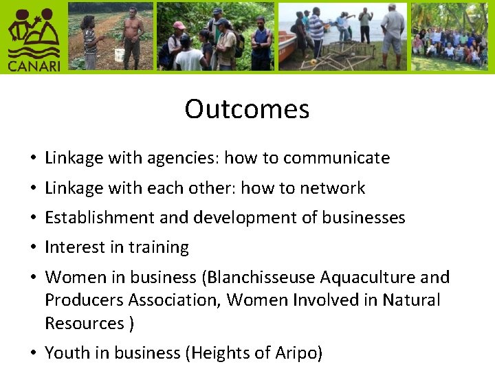 Outcomes • Linkage with agencies: how to communicate • Linkage with each other: how