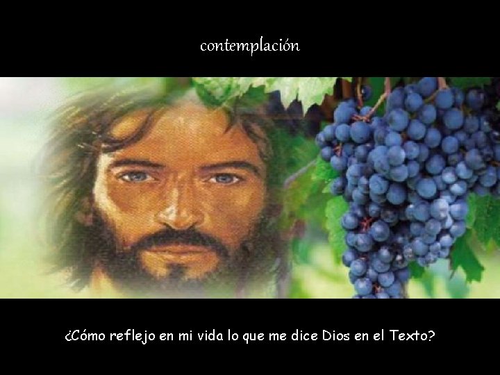 contemplación ¿Cómo reflejo en mi vida lo que me dice Dios en el Texto?