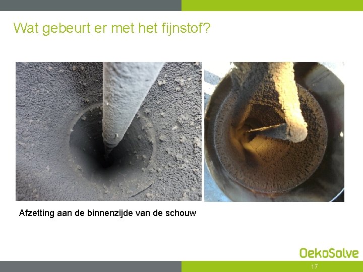 Wat gebeurt er met het fijnstof? Afzetting aan de binnenzijde van de schouw 17