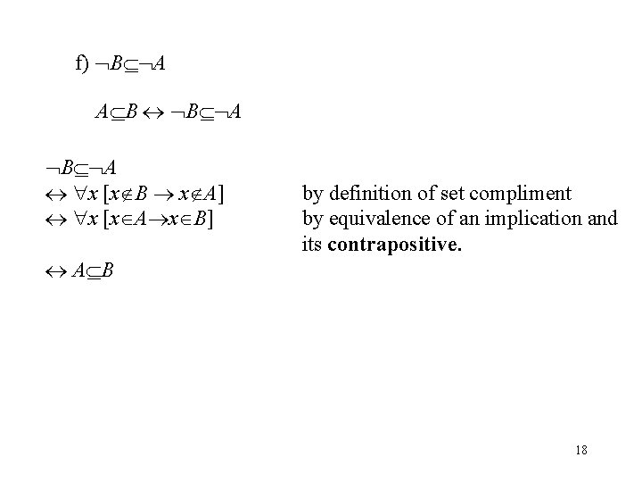 f) B A A B B A x [x B x A] x [x