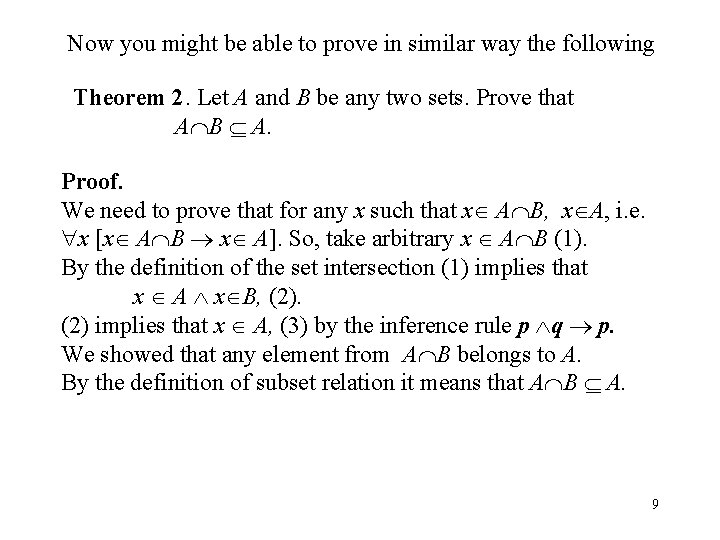 Now you might be able to prove in similar way the following Theorem 2.