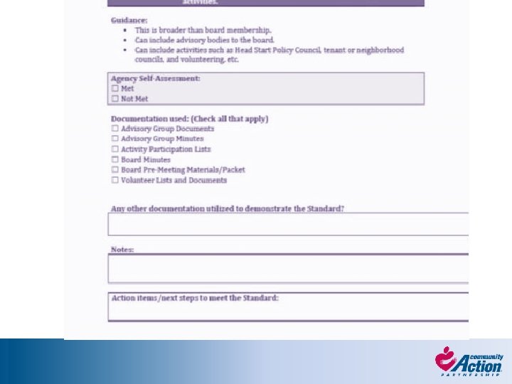 Example Private Agency Self-Assessment Tool 