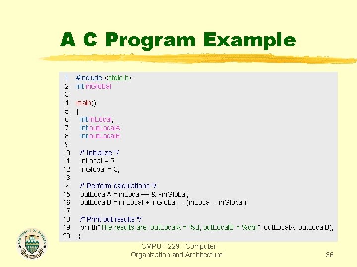 A C Program Example 1 2 3 4 5 6 7 8 9 10