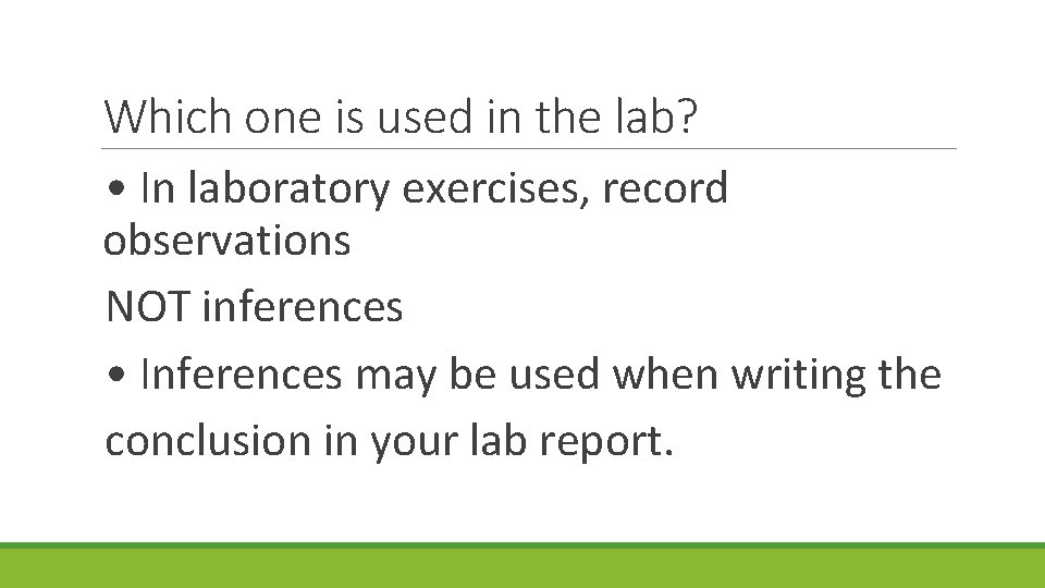 Aim What is the difference between an Observation