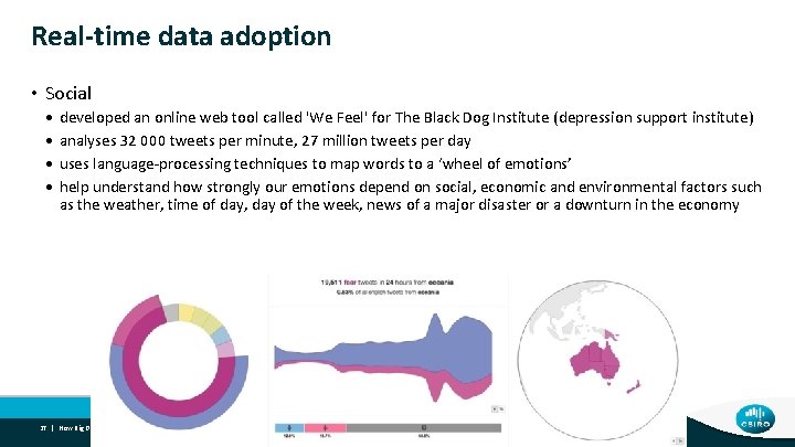 Real-time data adoption • Social • • developed an online web tool called 'We