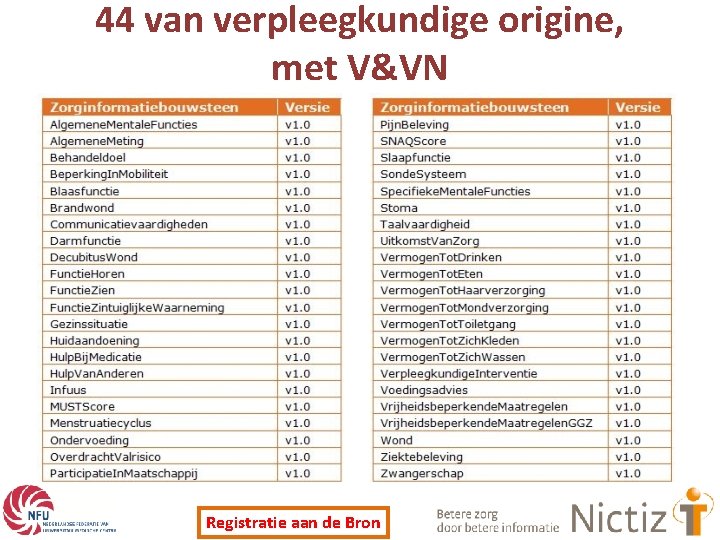 44 van verpleegkundige origine, met V&VN Registratie aan de Bron 