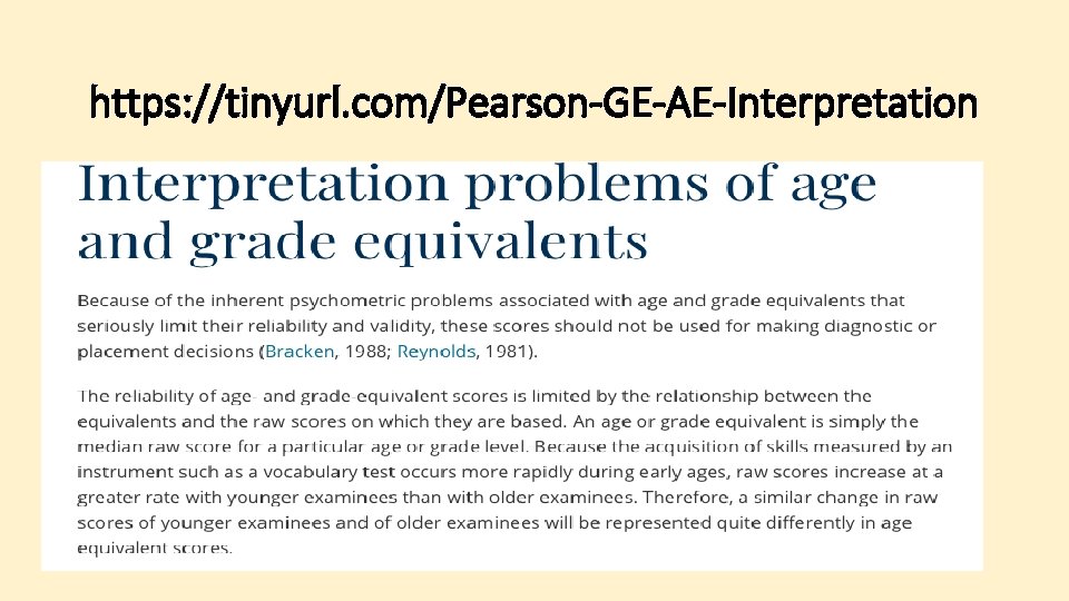 https: //tinyurl. com/Pearson-GE-AE-Interpretation 