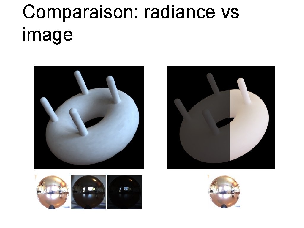 Comparaison: radiance vs image 