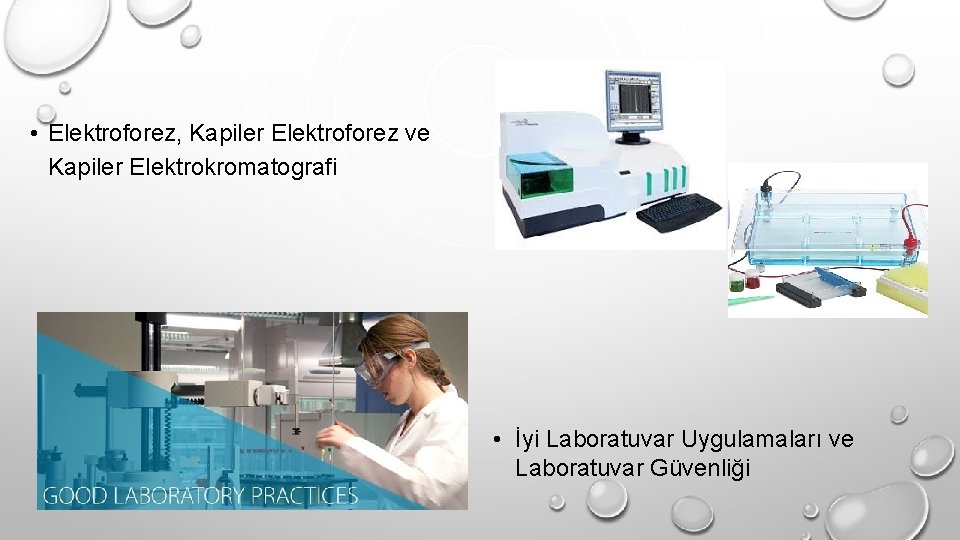  • Elektroforez, Kapiler Elektroforez ve Kapiler Elektrokromatografi • İyi Laboratuvar Uygulamaları ve Laboratuvar