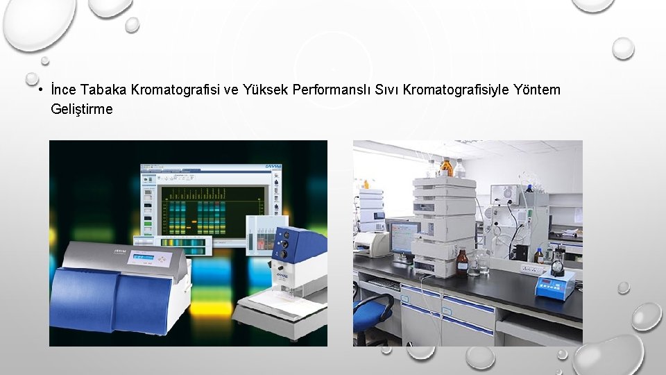  • İnce Tabaka Kromatografisi ve Yüksek Performanslı Sıvı Kromatografisiyle Yöntem Geliştirme 