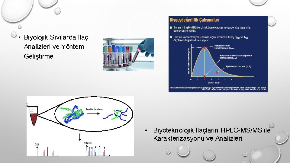  • Biyolojik Sıvılarda İlaç Analizleri ve Yöntem Geliştirme • Biyoteknolojik İlaçlarin HPLC-MS/MS ile