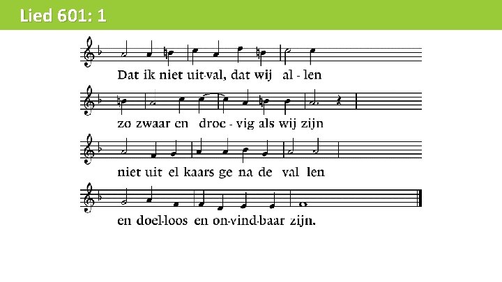 Lied 601: 1 