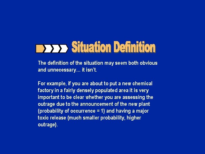The definition of the situation may seem both obvious and unnecessary… it isn’t. For