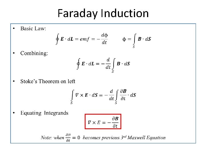 Faraday Induction • 